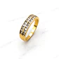 Anillo doble cintillo circónes Oro 18k - Miniatura 2