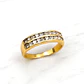 Anillo doble cintillo circónes Oro 18k - Miniatura 3