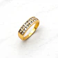 Anillo doble cintillo circónes Oro 18k - Miniatura 4