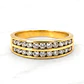 Anillo doble cintillo circónes Oro 18k - Miniatura 5