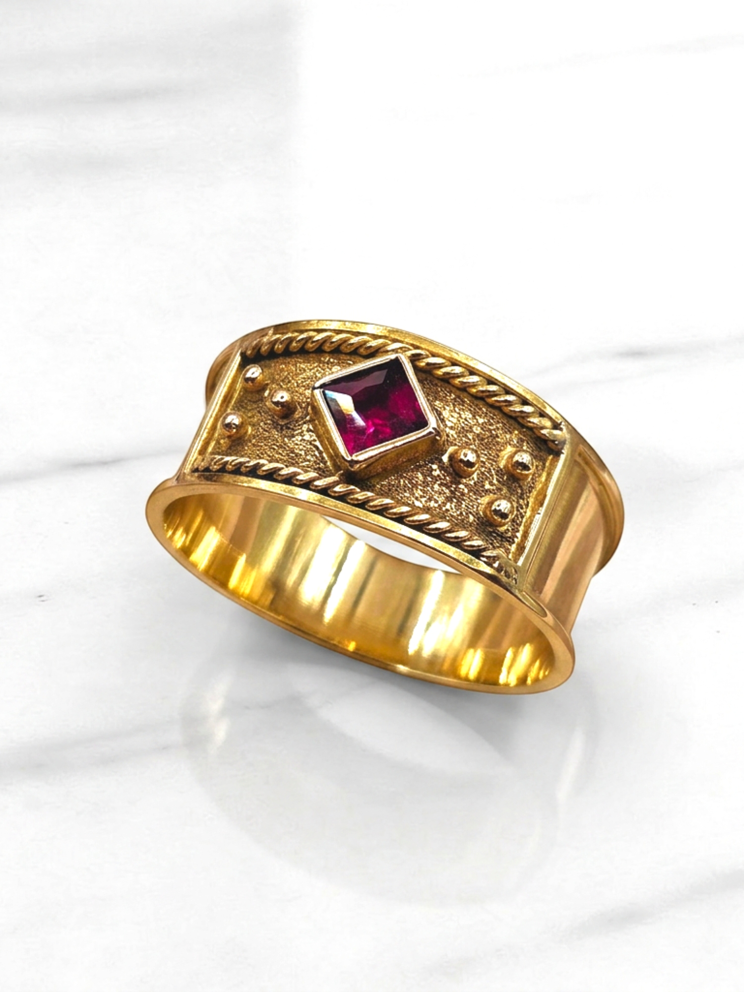 Anillo imperio rubí Oro 18k 4