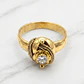 Anillo chevalier circón Oro 18k - Miniatura 3
