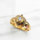 Anillo chevalier circón Oro 18k - Miniatura 2