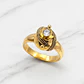 Anillo chevalier circón Oro 18k - Miniatura 4