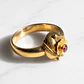 Anillo chevalier rubí Oro 18k - Miniatura 3