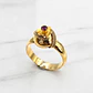 Anillo chevalier rubí Oro 18k - Miniatura 4