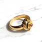 Anillo chevalier rubí Oro 18k - Miniatura 5