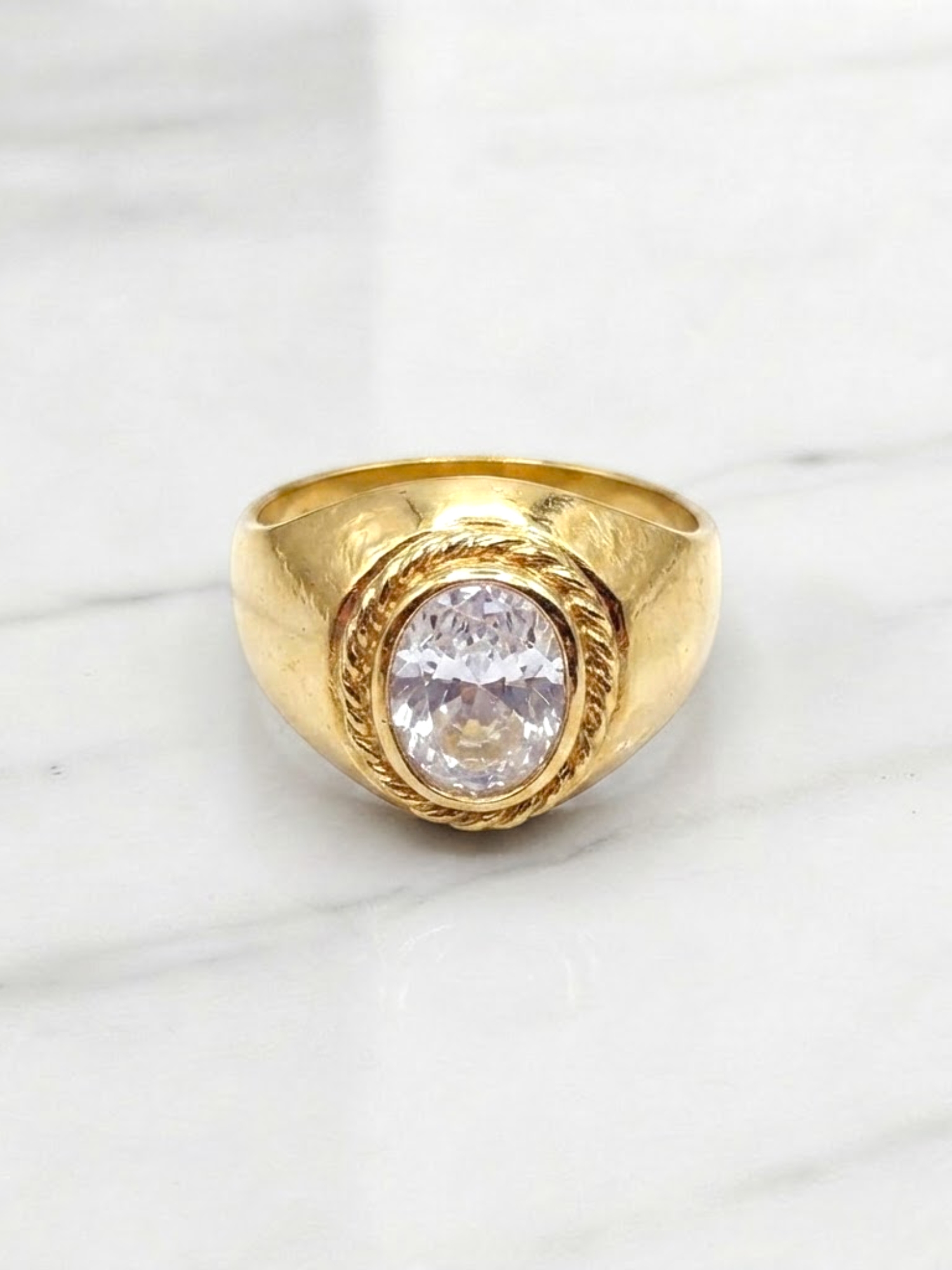 Anillo bolocco circón Oro 18k 3