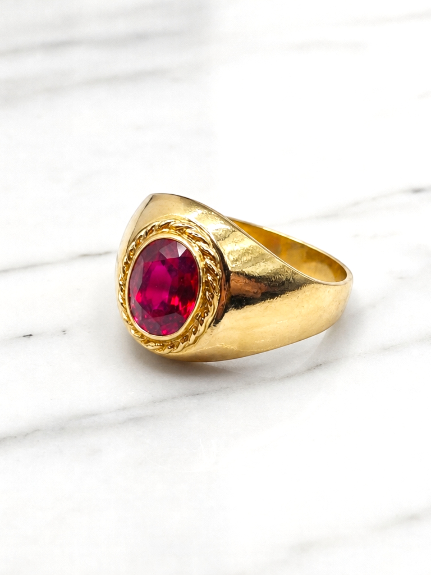 Anillo bolocco rubi Oro 18k 1