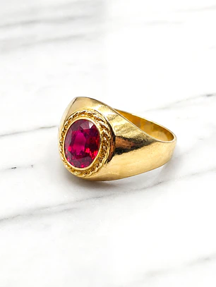 Anillo bolocco rubi Oro 18k