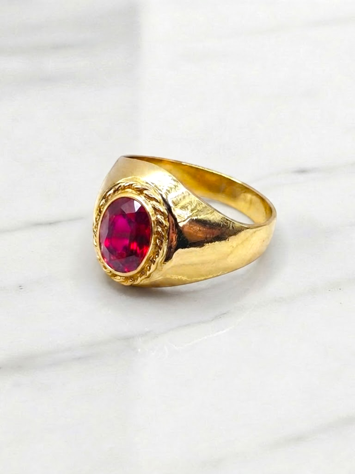 Anillo bolocco rubi Oro 18k 3