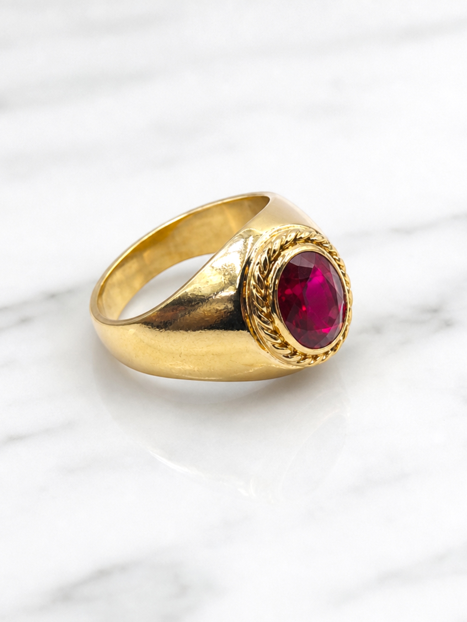 Anillo bolocco rubi Oro 18k 2