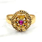Anillo chevalier rubí Oro 18k - Miniatura 4