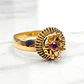 Anillo chevalier rubí Oro 18k - Miniatura 1