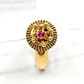 Anillo chevalier rubí Oro 18k - Miniatura 3