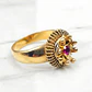 Anillo chevalier rubí Oro 18k - Miniatura 5