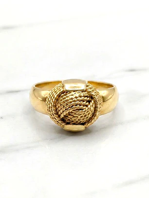 Anillo chevalier nudo grande Oro 18k