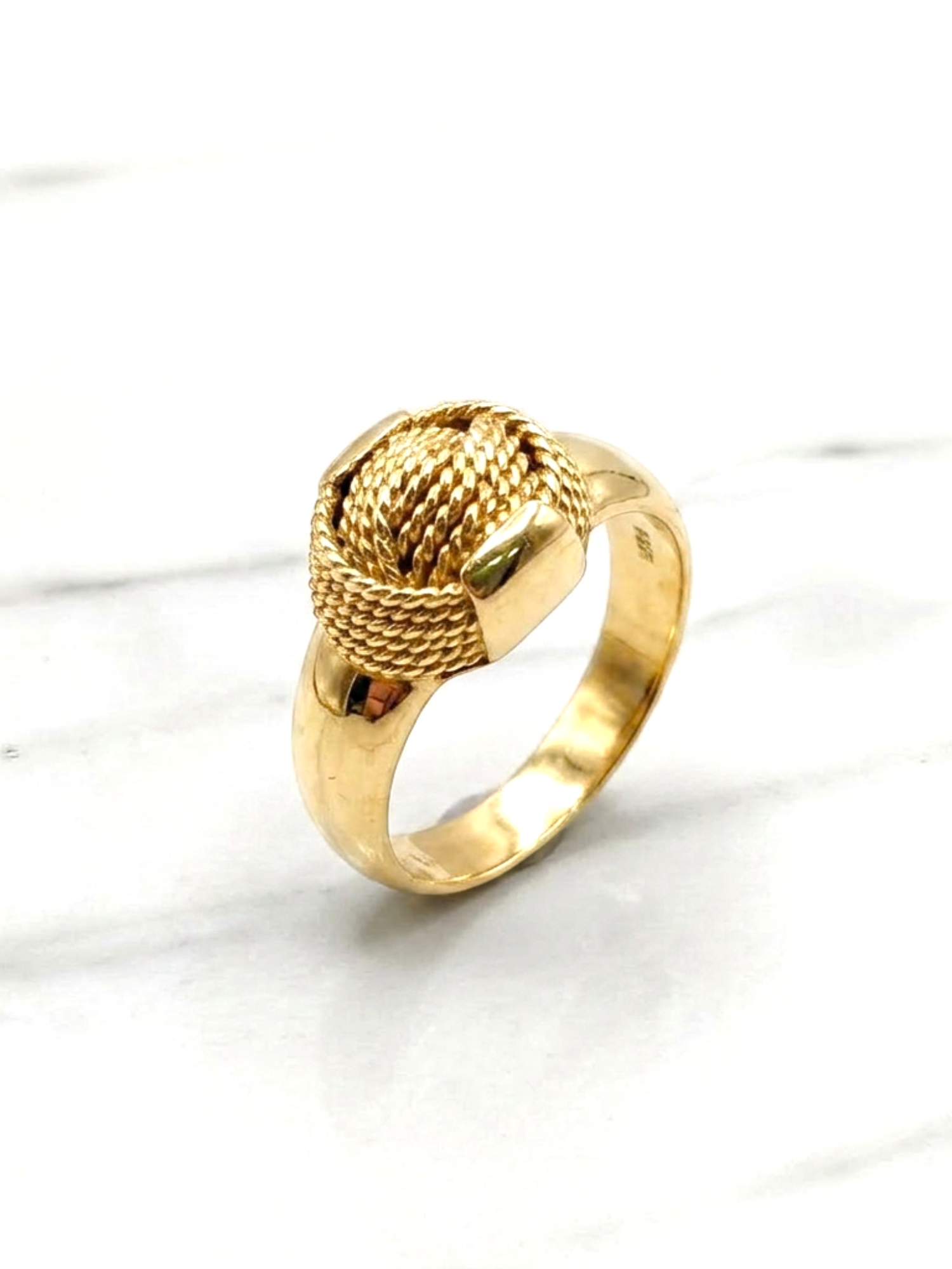 Anillo chevalier nudo grande Oro 18k 2