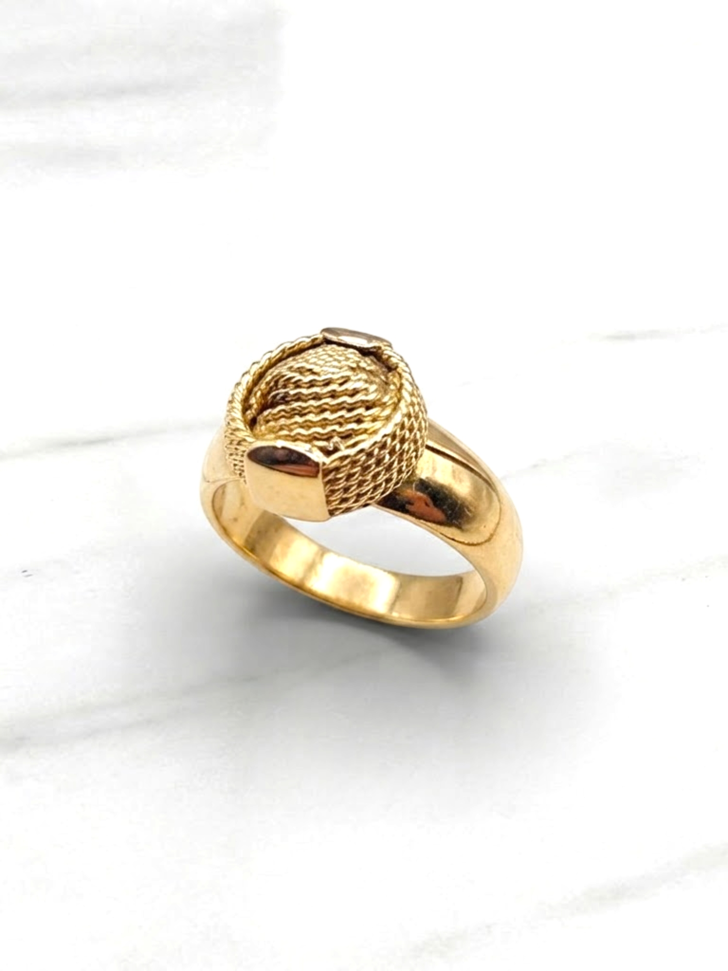 Anillo chevalier nudo grande Oro 18k 3