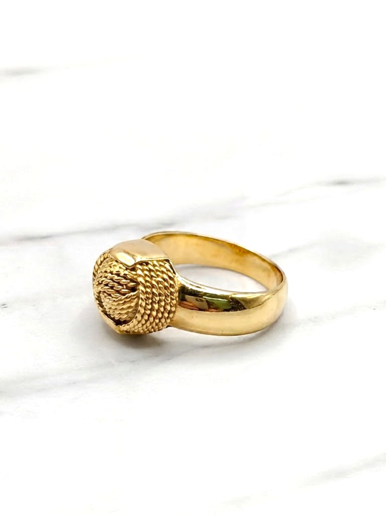 Anillo chevalier nudo grande Oro 18k 4