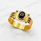 Anillo escudo onix Oro 18k - Miniatura 3