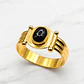 Anillo escudo onix Oro 18k - Miniatura 4