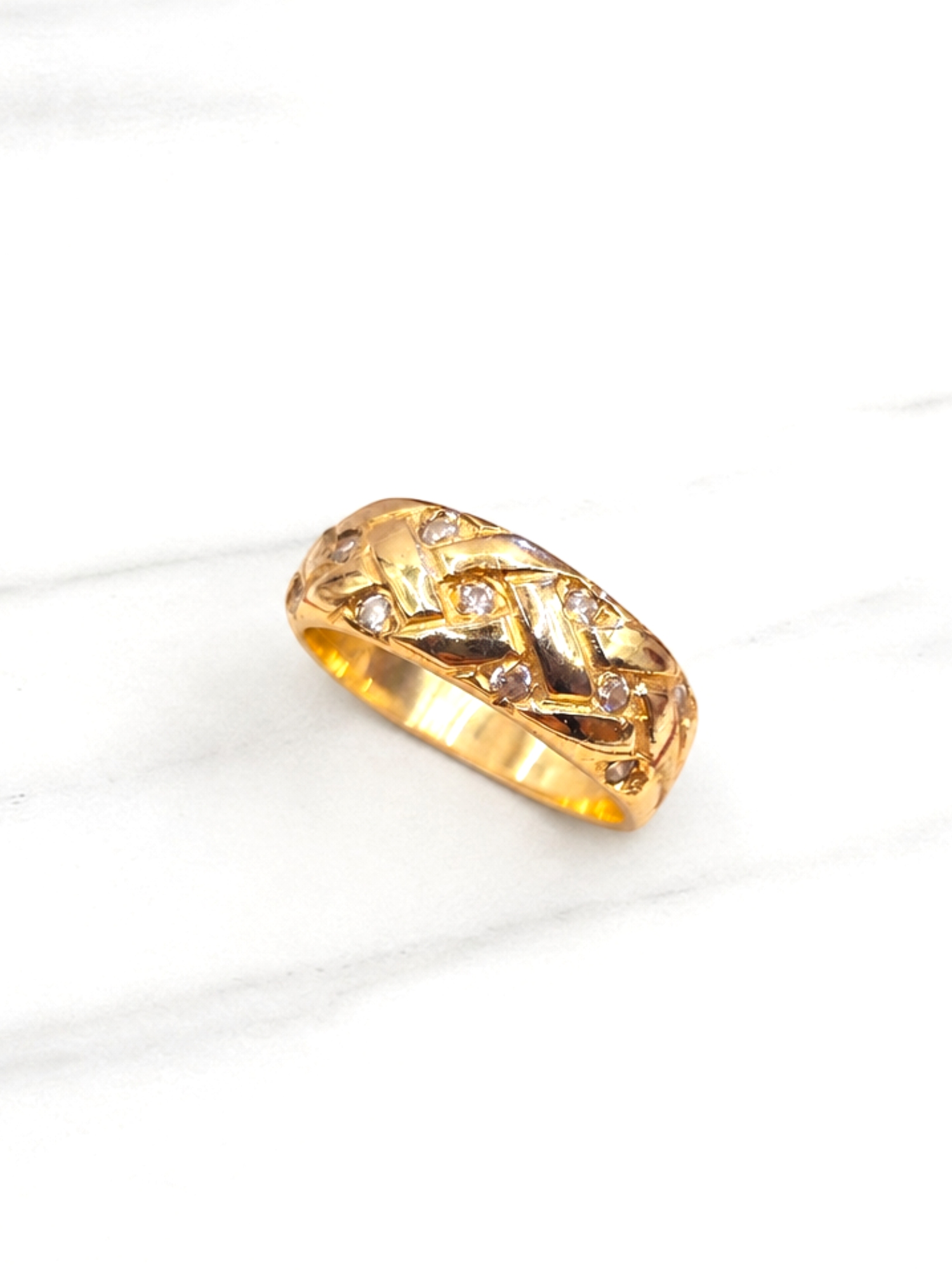 Anillo lazos y circón Oro 18k 4