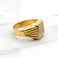 Anillo sello cuadrado mediano Oro 18k - Miniatura 2