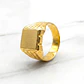 Anillo sello cuadrado mediano Oro 18k - Miniatura 4
