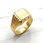 Anillo sello cuadrado mediano Oro 18k - Miniatura 5