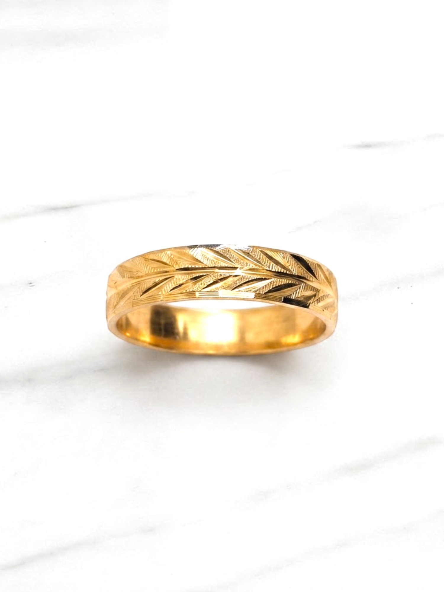 Argolla espiga 6 mm Oro 18k 3