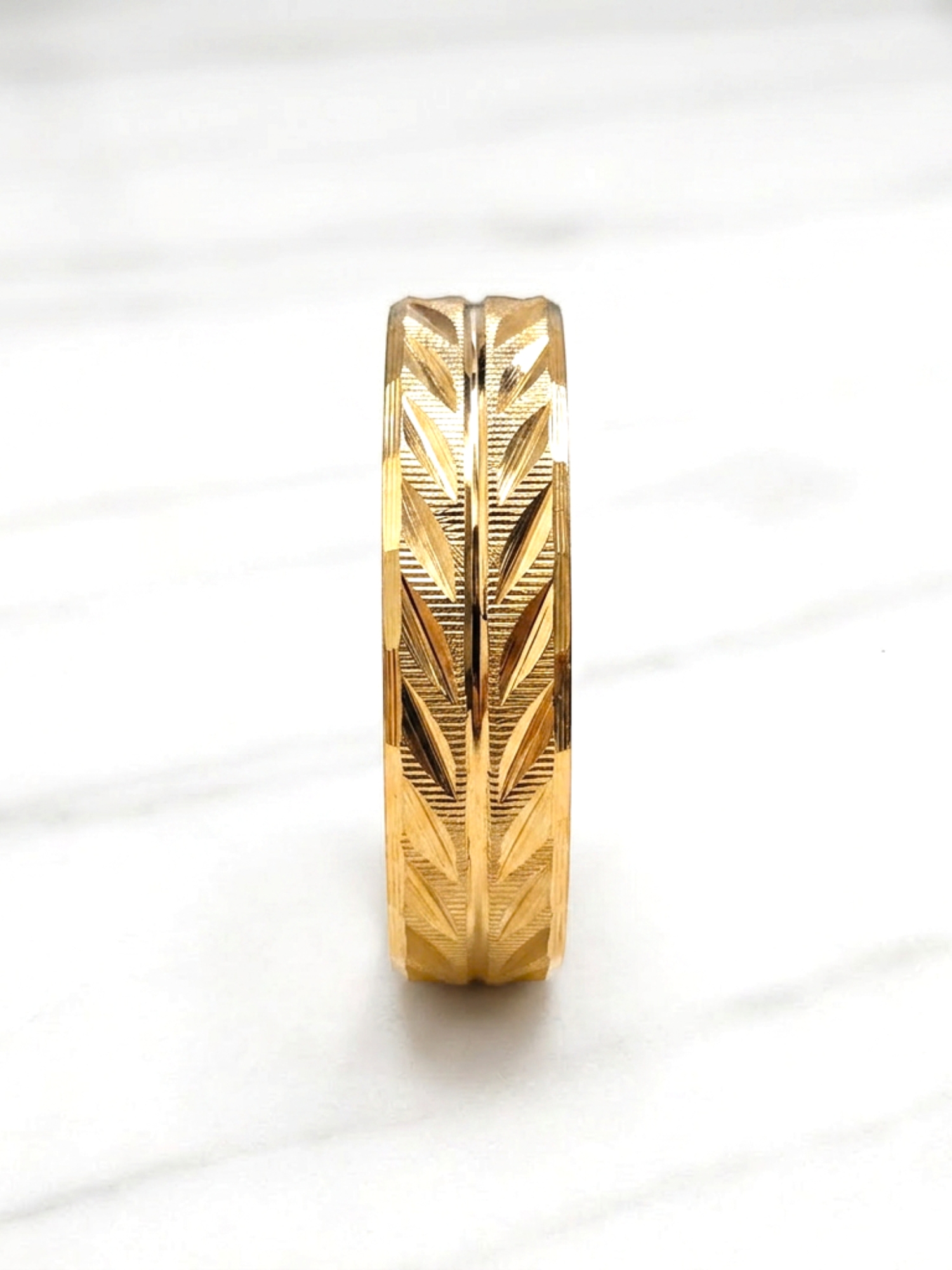 Argolla espiga 6 mm Oro 18k 2