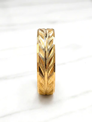 Argolla espiga 6 mm Oro 18k