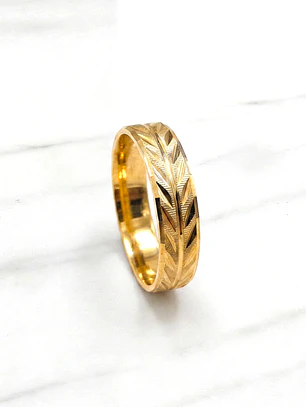 Argolla espiga 6 mm Oro 18k