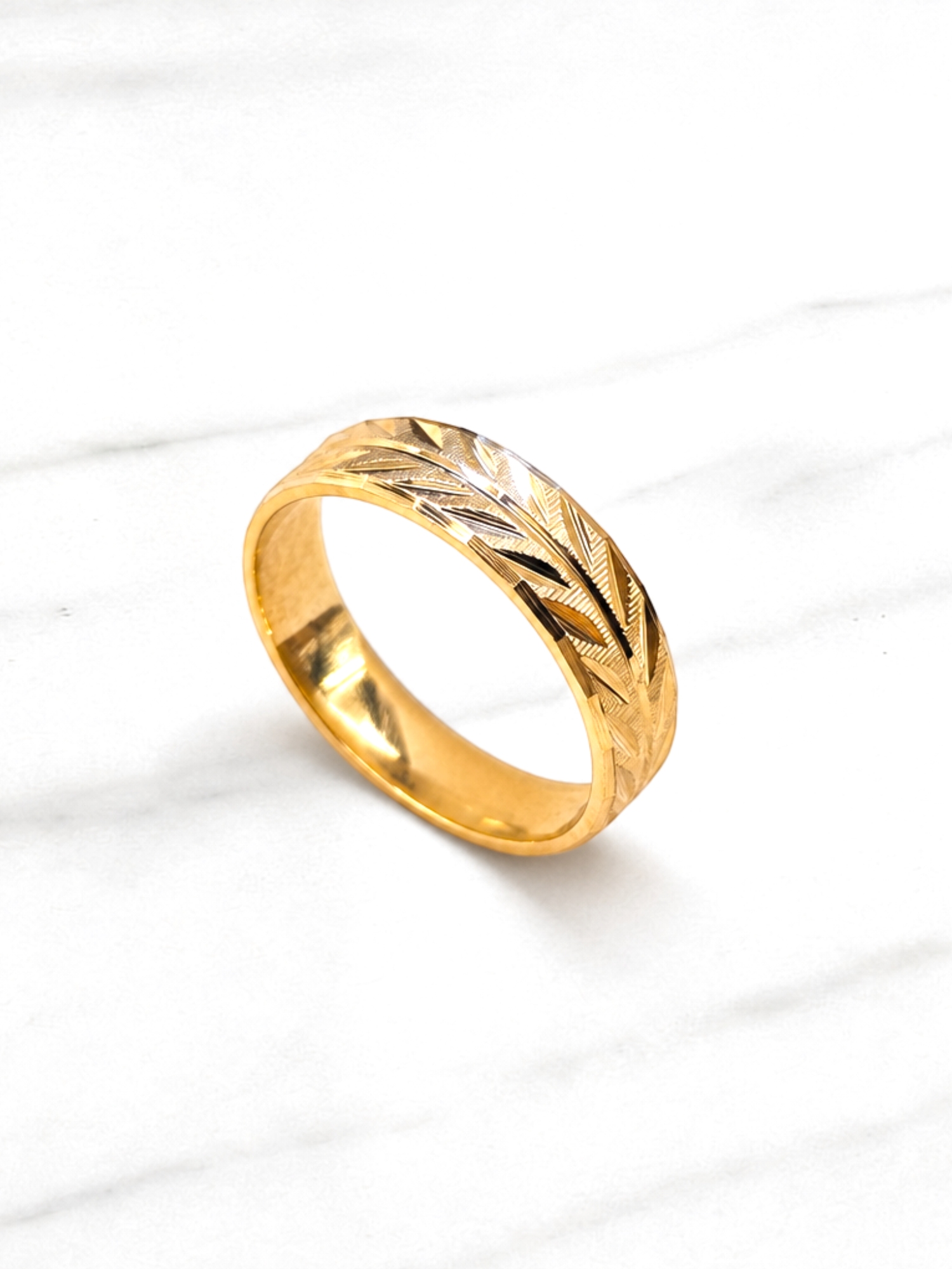 Argolla espiga 6 mm Oro 18k 4