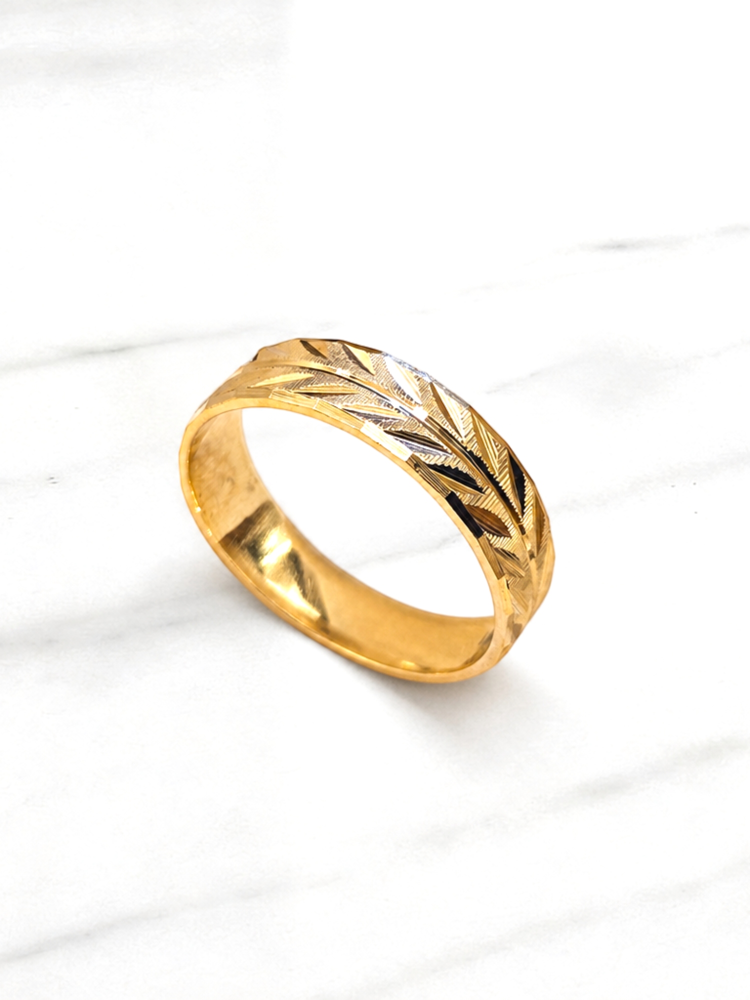 Argolla espiga 6 mm Oro 18k 5