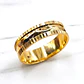 Argolla de matrimonio borde tallado 6 mm Oro 18k - Miniatura 1