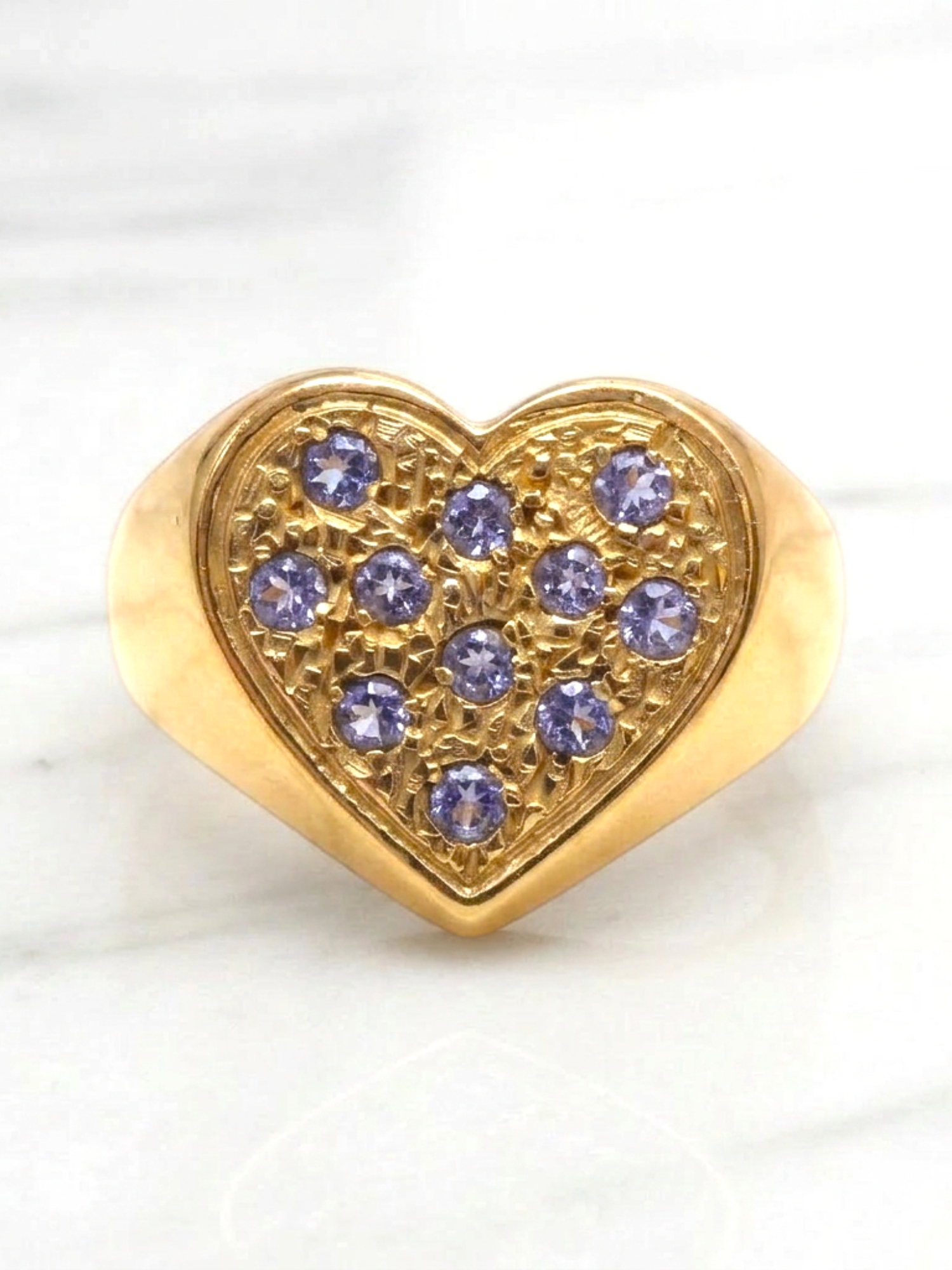 Anillo corazón grande circones Oro 18k 3