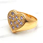 Anillo corazón grande circones Oro 18k - Miniatura 1