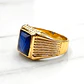 Anillo sello zafiro Oro 18k  - Miniatura 2