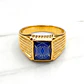 Anillo sello zafiro Oro 18k  - Miniatura 3