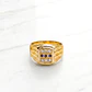 Anillo sello circónes y zafiros Oro 18k  - Miniatura 1