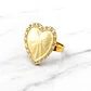 Anillo tazo corazón piedras circones 6 grs Oro 18k - Miniatura 1