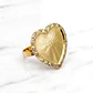 Anillo tazo corazón piedras circones 6 grs Oro 18k - Miniatura 2