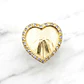Anillo tazo corazón piedras circones 6 grs Oro 18k - Miniatura 3