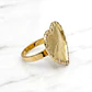 Anillo tazo corazón piedras circones 6 grs Oro 18k - Miniatura 4