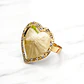 Anillo tazo corazón piedras circones 6 grs Oro 18k - Miniatura 5