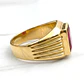 Anillo sello Rubi Oro 18k  - Miniatura 2