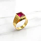 Anillo sello Rubi Oro 18k  - Miniatura 4