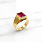 Anillo sello Rubi Oro 18k  - Miniatura 5